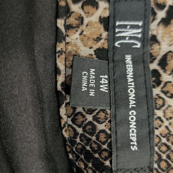 INC Womens Floral Blossom Snake Print Uneven Plus Size Skirt NWT - Picture 9 of 12